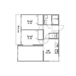 間取図画像 2LDK