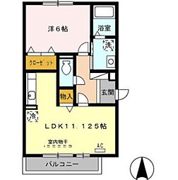 間取図画像 1LDK