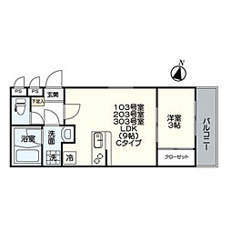 間取図画像 1LDK