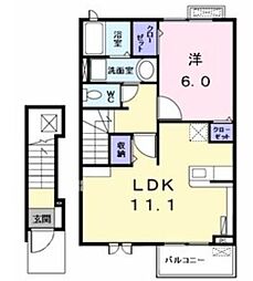間取図画像 1LDK