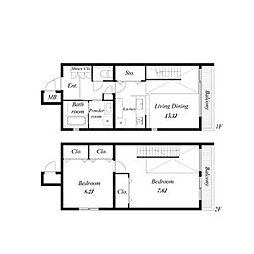 間取図画像 2LDK