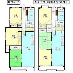 OHSADAハイツ上野公園 3LDKの間取図画像