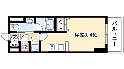 LIVCITY ワンルームの間取図画像