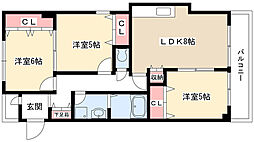 URBANSQUARE3 3LDKの間取図画像