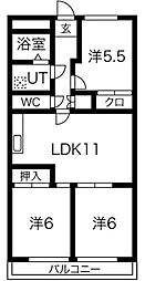 間取図画像 3LDK