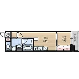 プレサンスロジェ上前津駅前　THE　RESIDENCE 205 2階1LDKの間取り