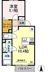 アルページュ 1LDKの間取図画像