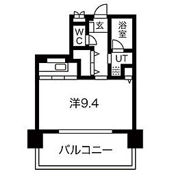 CASTELLOASSO 1Kの間取図画像
