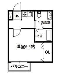 アメニティハイツナゴヤ 1Kの間取図画像