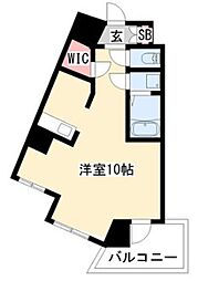 リエス東別院 ワンルームの間取図画像