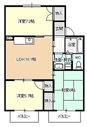 サティスフェール 3LDKの間取図画像
