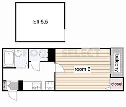 Palmcourtwestia 1Kの間取図画像