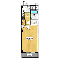 グリーンヒルズ15 1Kの間取図画像