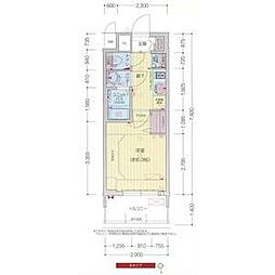 プレサンス大須観音フィエスタ 1002 10階1Kの間取り