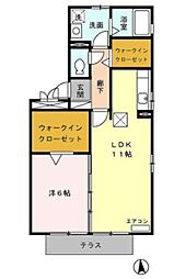 パラーシオ 1LDKの間取図画像