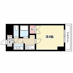 ガーデンビル城下 1Kの間取図画像