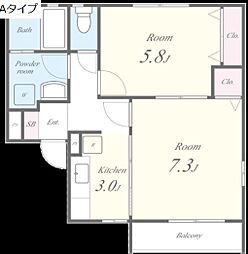 リーフレジデンス　西館 2階/201