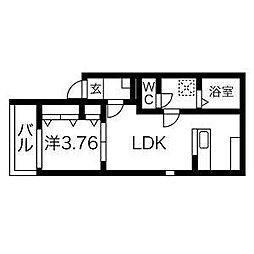 Granferio 1LDKの間取図画像