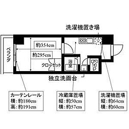 フォルトゥーナ上前津 1Kの間取図画像