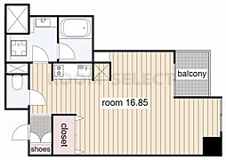 グランアベニュー栄 ワンルームの間取図画像