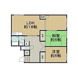 第2ホワイトキャステル 2LDKの間取図画像