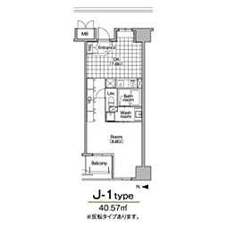 グランアベニュー栄 1DKの間取図画像