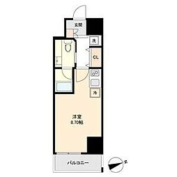 マリオン城西 ワンルームの間取図画像