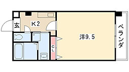 アメニティ吹上 1Kの間取図画像