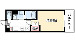 シテイライフ藤ヶ丘西 1Kの間取図画像
