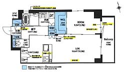 コートアクシスyoinn 1LDKの間取図画像