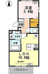 アバンサール 1LDKの間取図画像