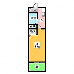 ハイツ花女 ワンルームの間取図画像