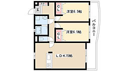 クレストリッジ 2LDKの間取図画像