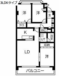 ガーデンコート元八事 3LDKの間取図画像