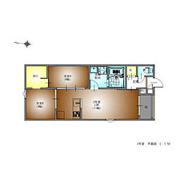REGALESTラヴ守山 2LDKの間取図画像