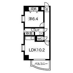 アビタシオン葵 1LDKの間取図画像