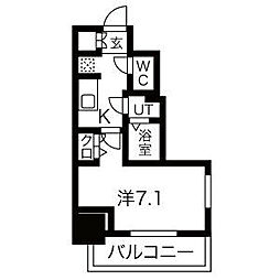 ディアレイシャス金山 1Kの間取図画像