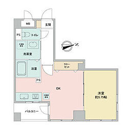 アーバンラックス今池 1DKの間取図画像