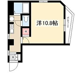 クレセール花の木 ワンルームの間取図画像