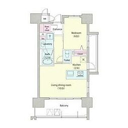 アデグランツ大須 1LDKの間取図画像