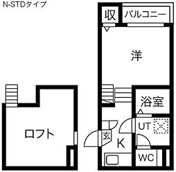 BelleDemeure 1Kの間取図画像