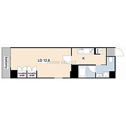 エクセレント本山 1Kの間取図画像