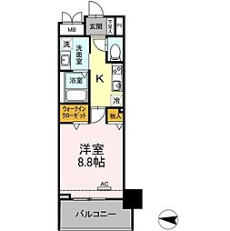 L'ENVOLMEIEKI 1Kの間取図画像