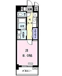 パークサイドグリーン 1Kの間取図画像