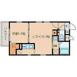 Cherim 1LDKの間取図画像