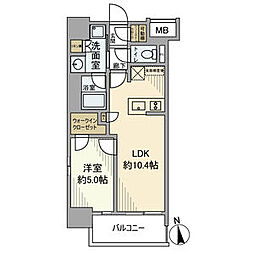 オープンレジデンシア今池 1LDKの間取図画像