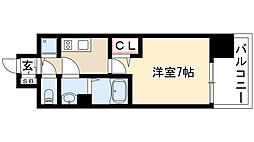 プレサンス上前津グレース 1Kの間取図画像