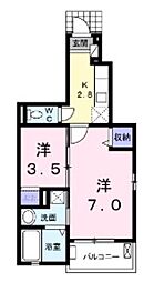 プレミアージュ城西 1SKの間取図画像