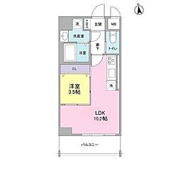 CATTLEYAGARDEN 1LDKの間取図画像