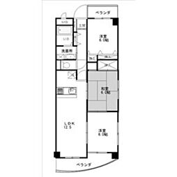 ハイフラッツ213 3LDKの間取図画像
